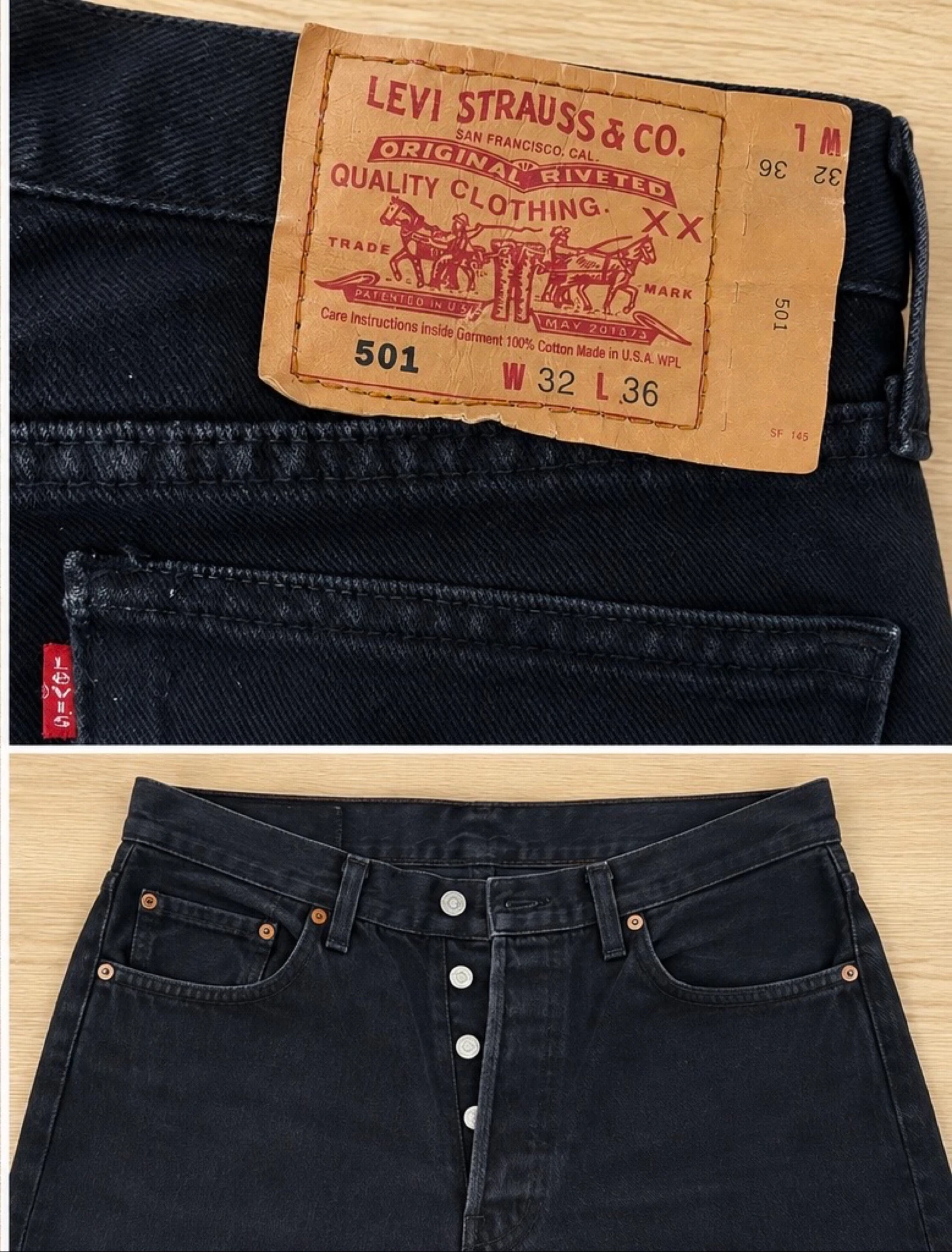 Levi’s 501 vaqueros negros W32 L36 – photo 2